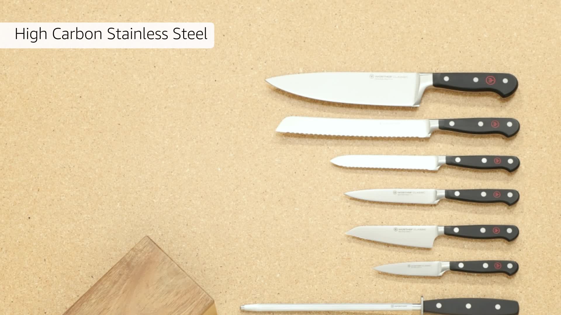 WÜSTHOF ナイフケース　23cm.9cmナイフセット Wusthof Classic 9-Piece Knife Block Set | Chefs Corner Store